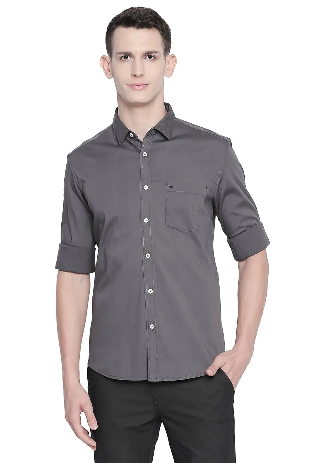 Slim Fit Twill Stretch Shirt