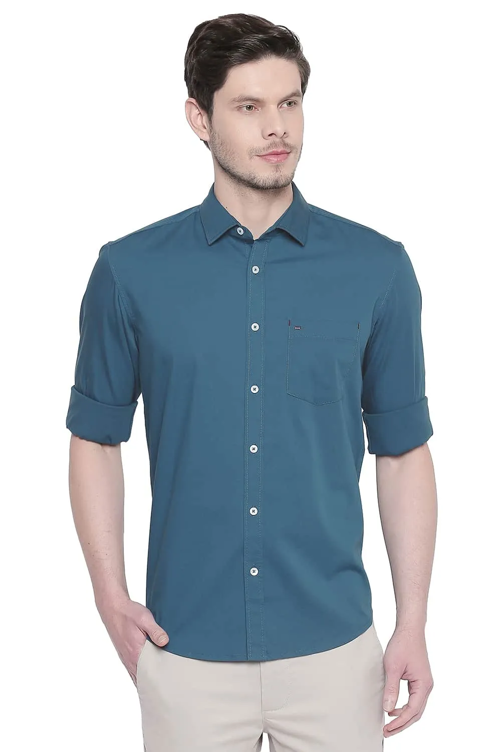 Slim Fit Twill Stretch Shirt