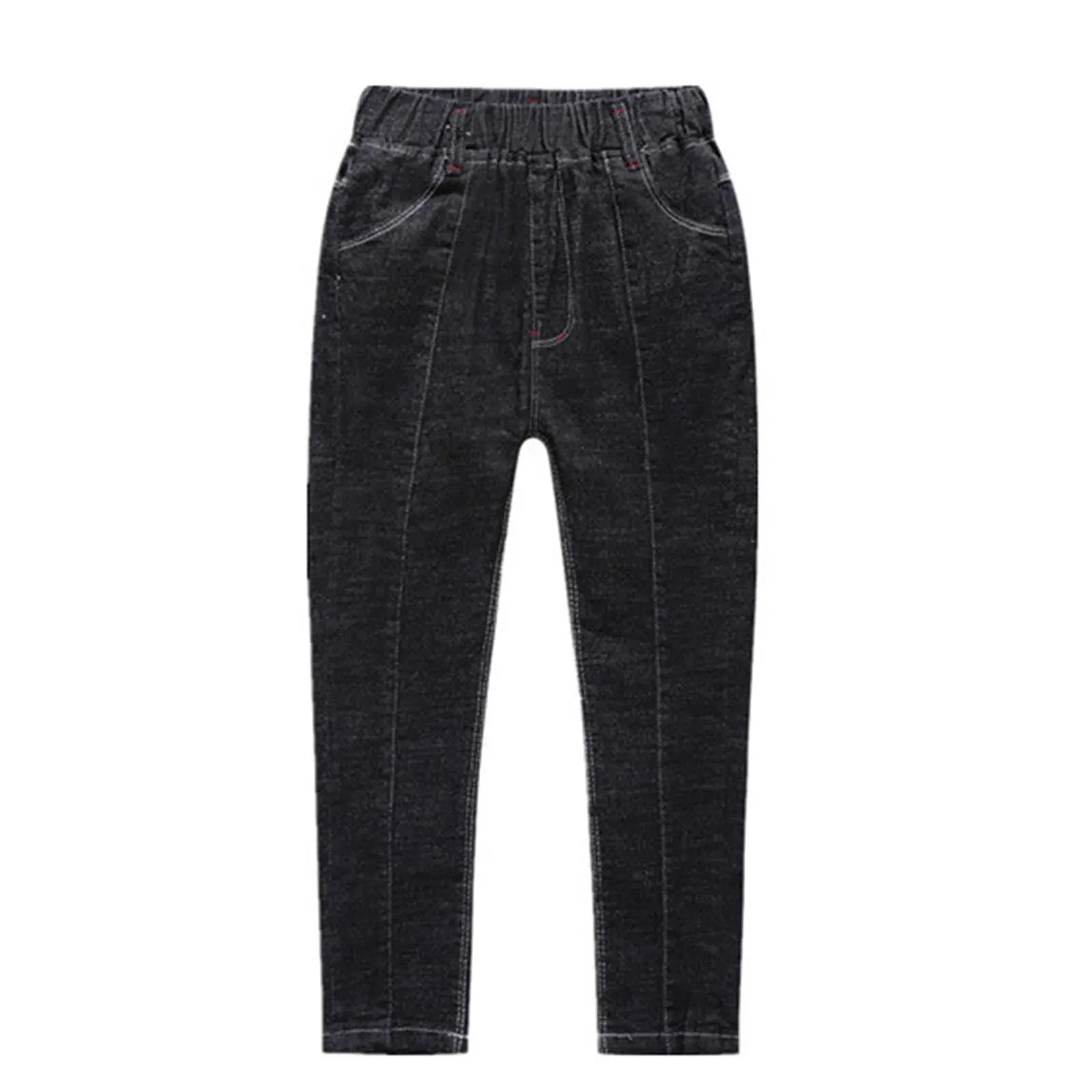 Straight Fit Denim Pants Stretch