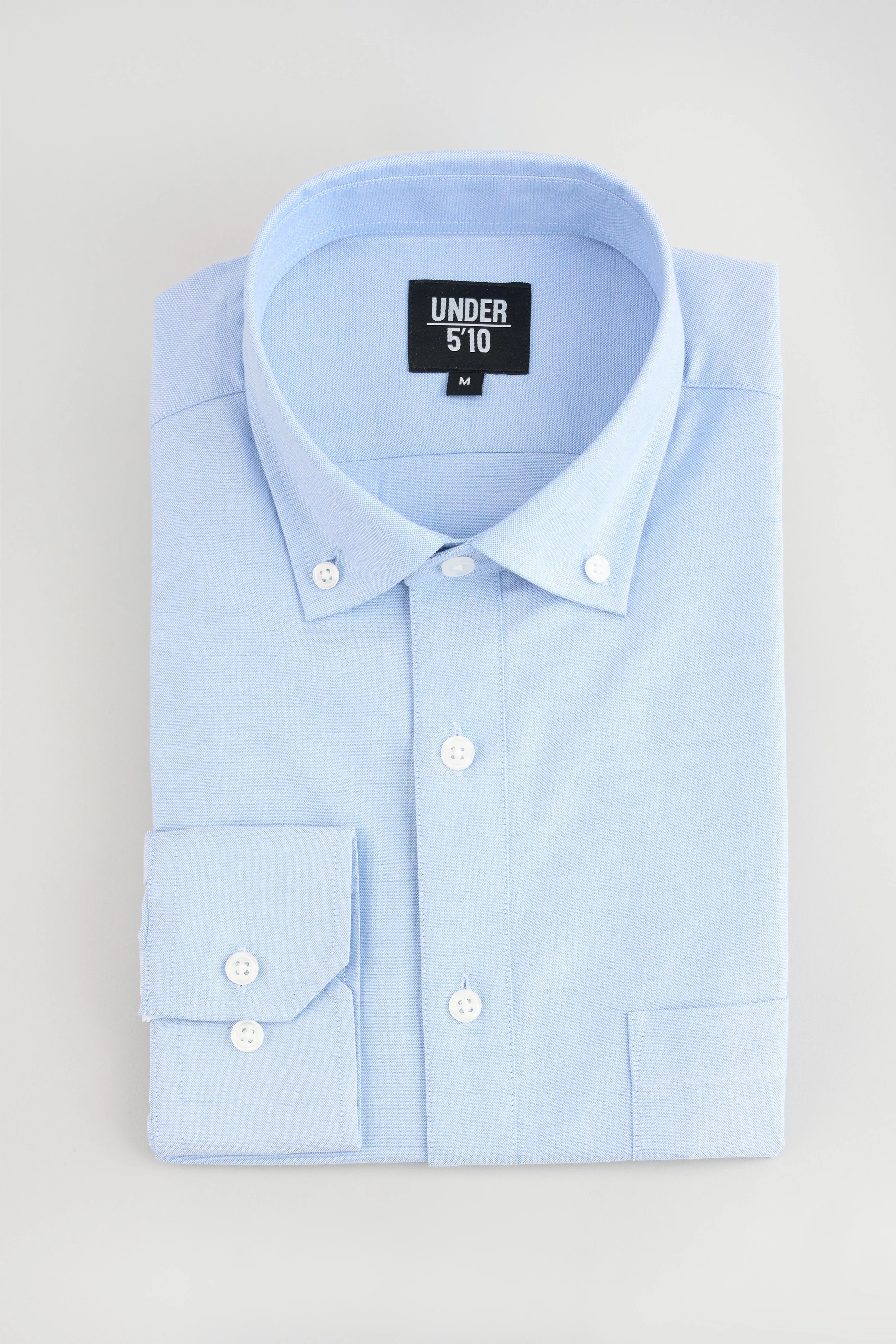 Stretch Oxford Button Down Shirt Light Blue