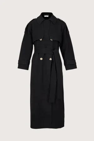 Talia Knitted Trench Black