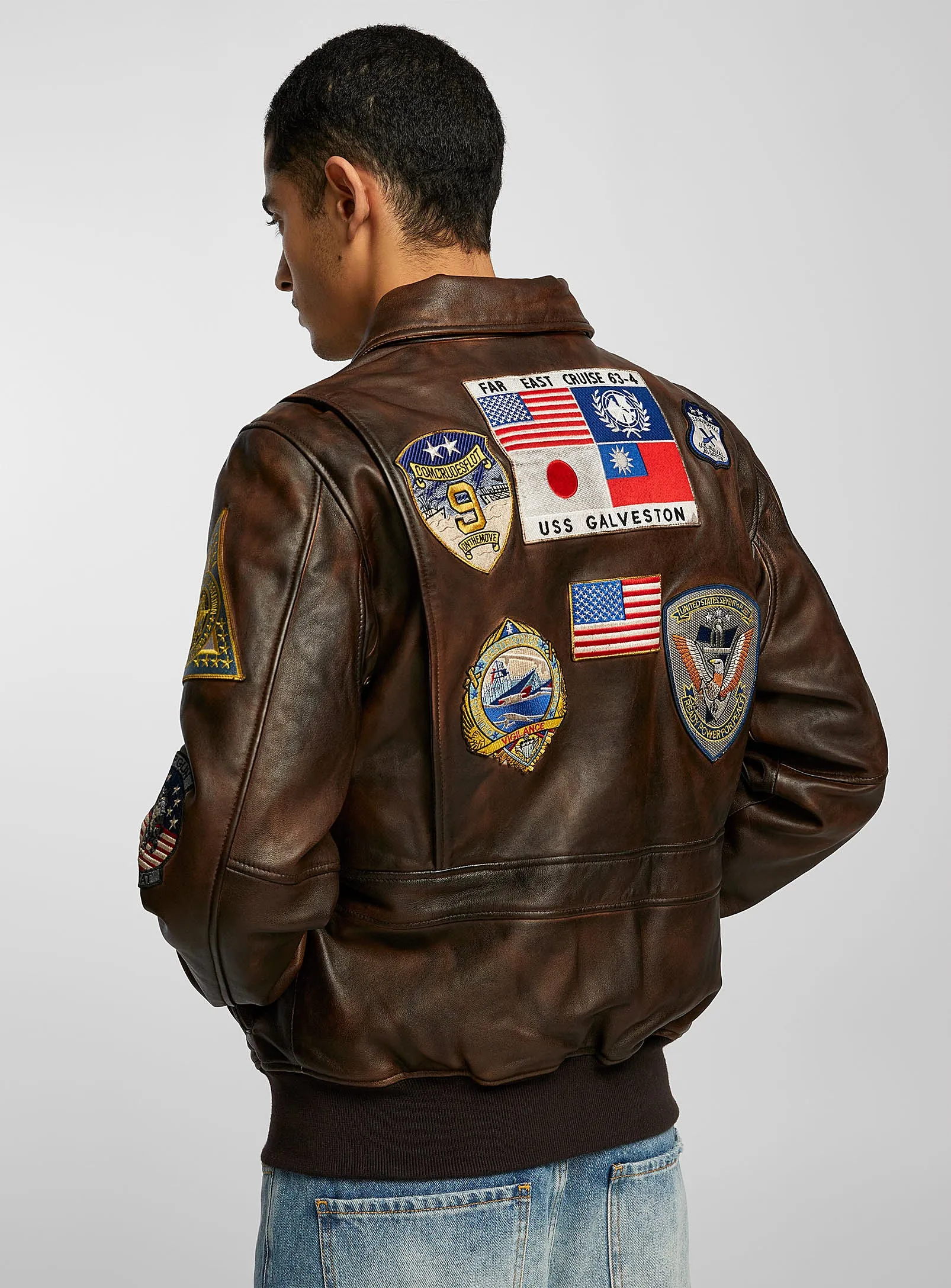 TOP GUN® VINTAGE OFFICIAL SIGNATURE SERIES LEATHER JACKET