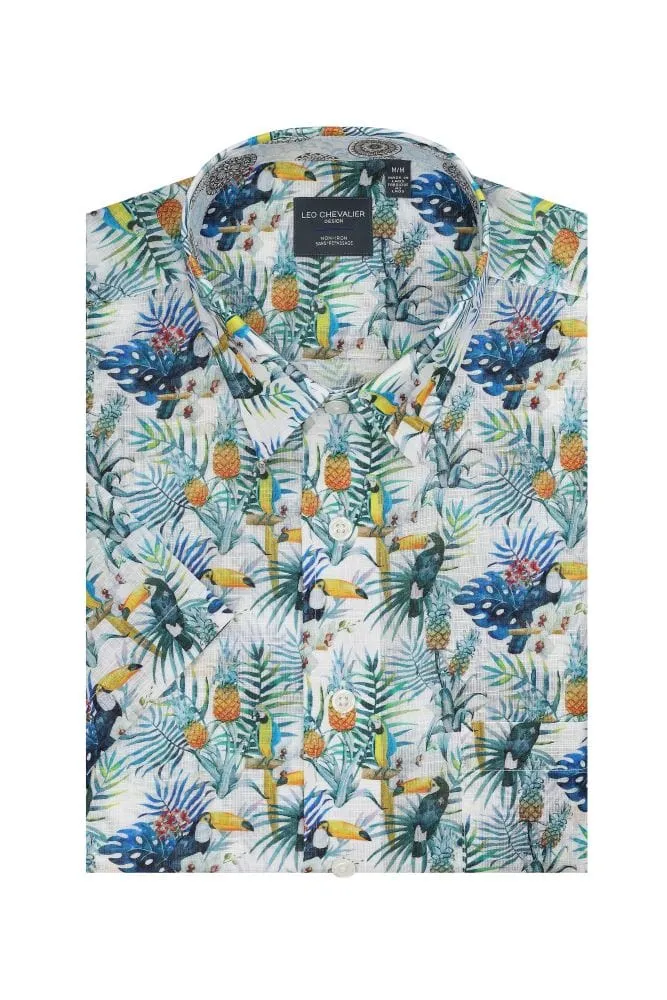 Toucan Multi-Color Men's Button Down Shirt