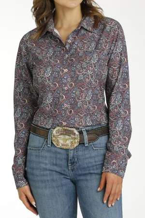 Women's Cinch Arenaflex Paisley Print Button Down Shirt