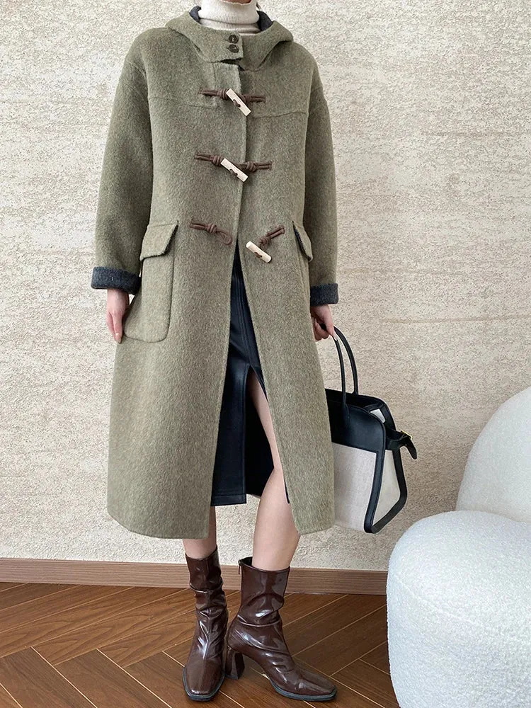 Women's Classic Wool Blend Duffle Coat