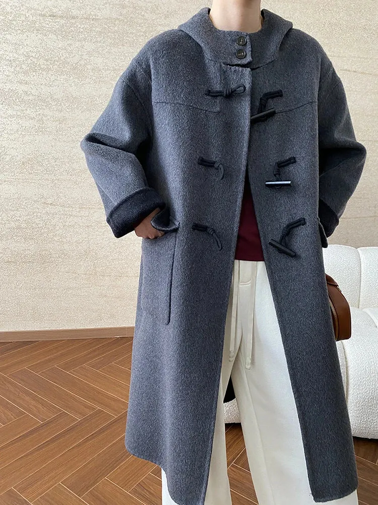 Women's Classic Wool Blend Duffle Coat