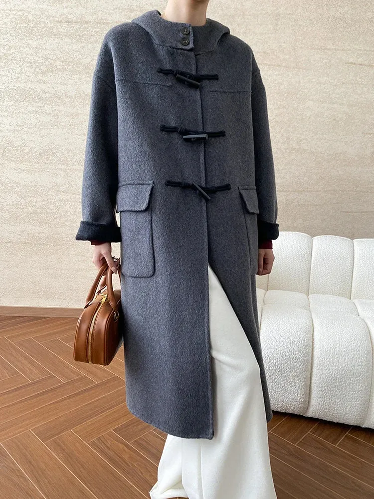 Women's Classic Wool Blend Duffle Coat