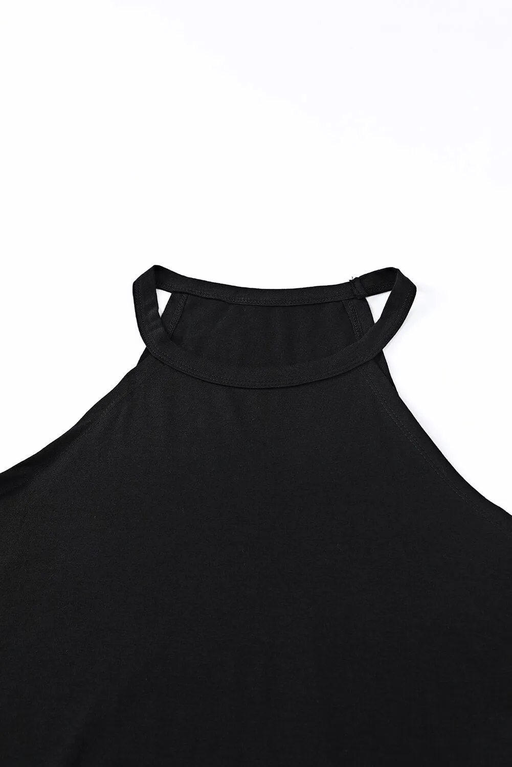 Womens Summer Halter High Neck Tank Top Sexy Sleeveless Shirts