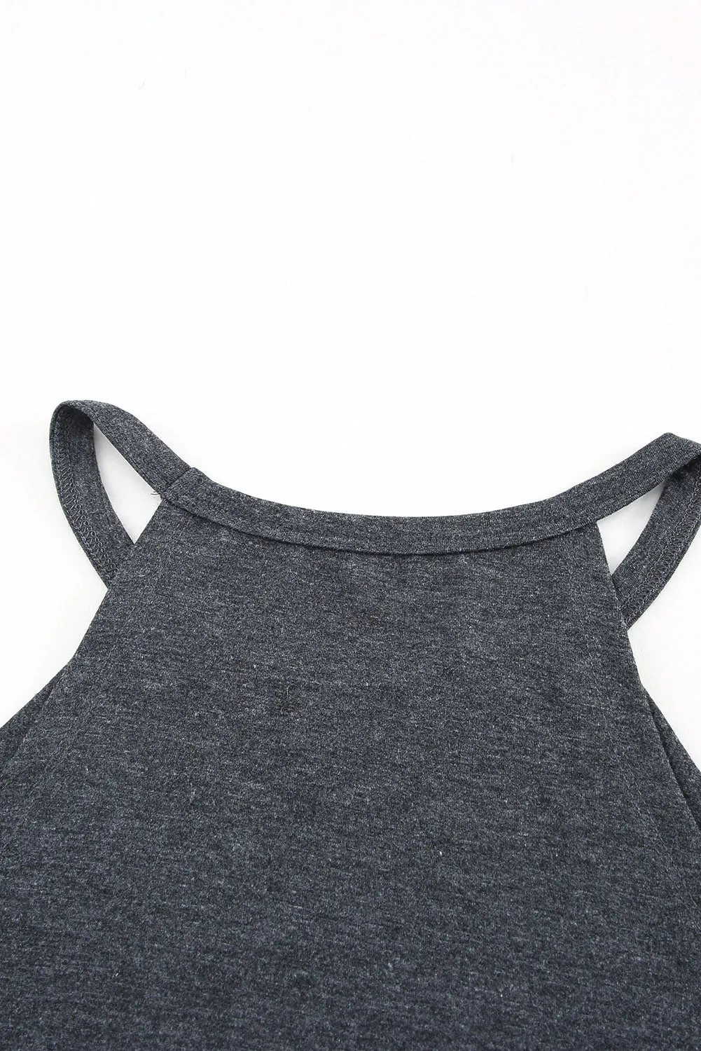 Womens Summer Halter High Neck Tank Top Sexy Sleeveless Shirts